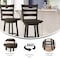Flash Furniture Liesel Commercial Wooden Classic Ladderback Swivel Barstool w/Solid Wood Seat, Gray Wash Walnut ES-UN-31WS-29-GY-GG - alternate 4